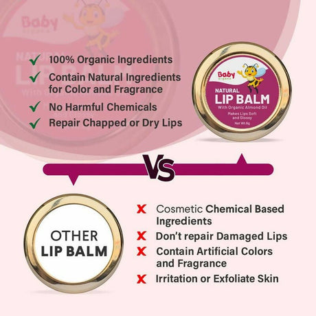 Babyorgano Natural Lip Balm - Beetroot Flavor - Vamzn#