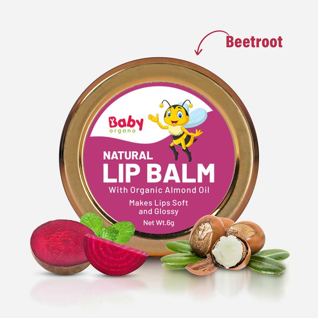 Babyorgano Natural Lip Balm - Beetroot Flavor - Vamzn#