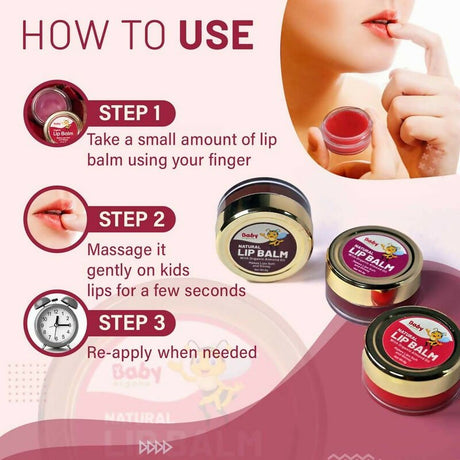 Babyorgano Natural Lip Balm - Beetroot Flavor - Vamzn#