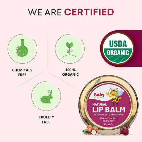 Babyorgano Natural Lip Balm - Chocolate Flavor - Vamzn#