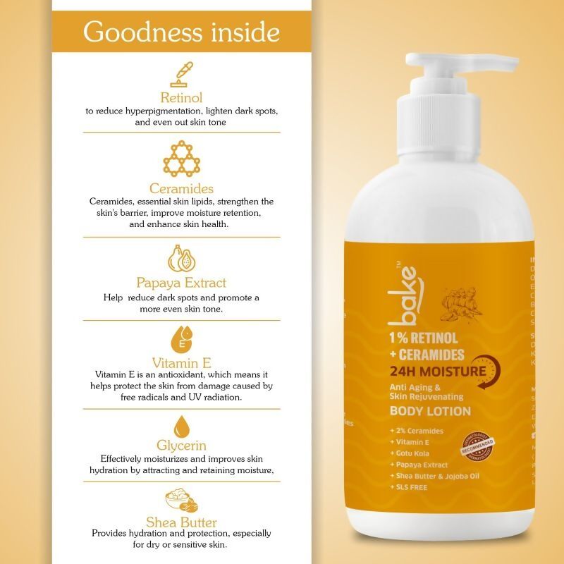 Bake 1% Retinol & Ceramides Body Lotion - Vamzn#