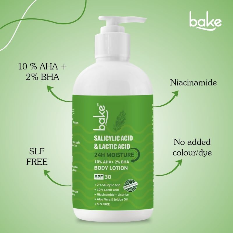 Bake 10% AHA + 2% BHA Body Lotion SPF 30 - Vamzn#
