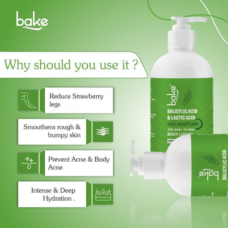 Bake 10% AHA + 2% BHA Body Lotion SPF 30 - Vamzn#