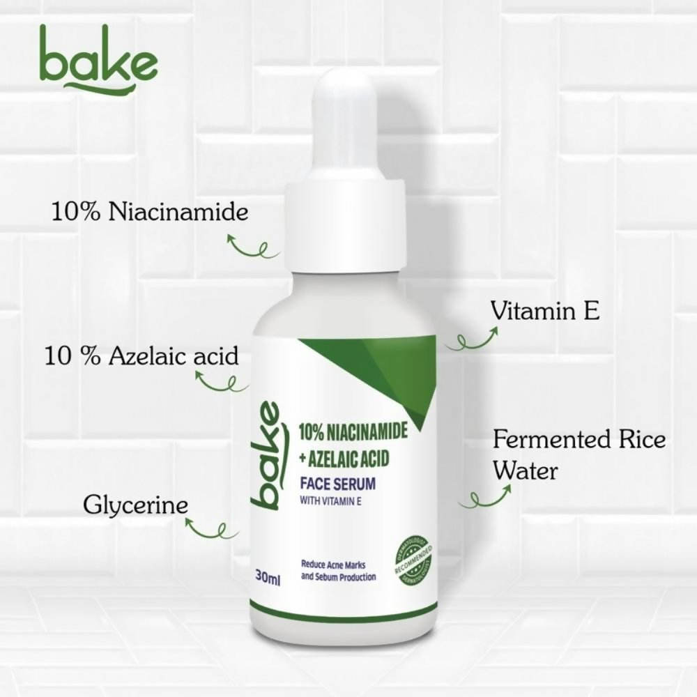 Bake 10% Niacinamide & Azelaic Acid Face Serum With Vitamin E - Vamzn#