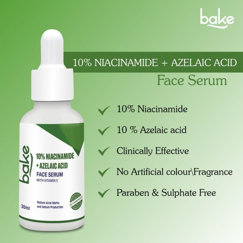 Bake 10% Niacinamide & Azelaic Acid Face Serum With Vitamin E - Vamzn#