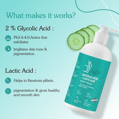 Bake 2% AHA Exfoliating Body Wash - Vamzn#