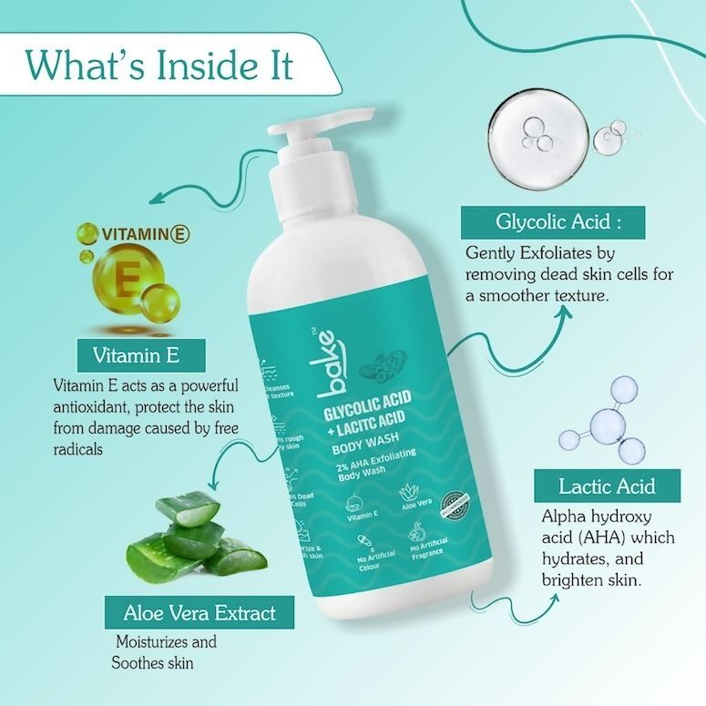 Bake 2% AHA Exfoliating Body Wash - Vamzn#