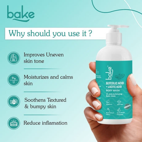 Bake 2% AHA Exfoliating Body Wash - Vamzn#