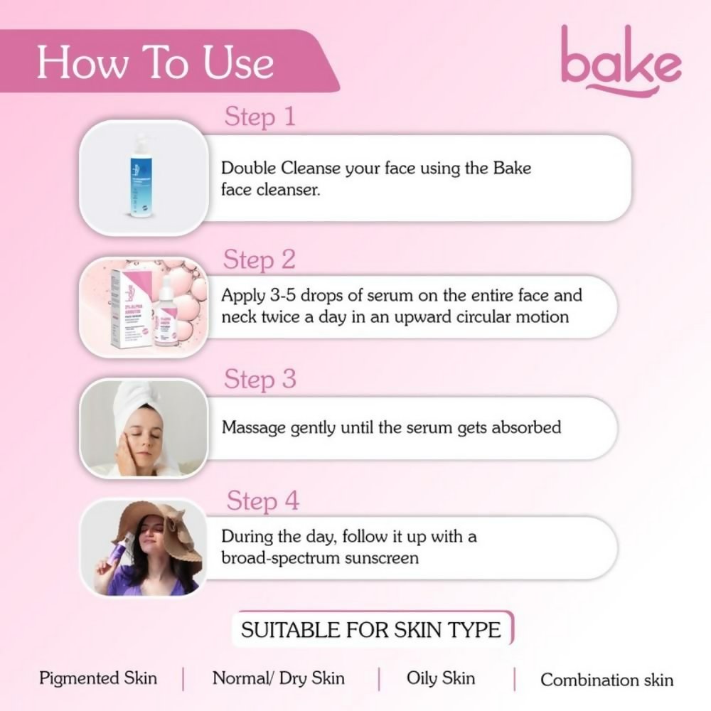 Bake 2% Alpha Arbutin Face Serum With Kojic Acid & Niacinamide - Vamzn#