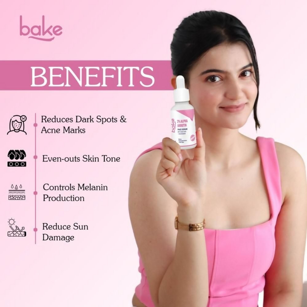 Bake 2% Alpha Arbutin Face Serum With Kojic Acid & Niacinamide - Vamzn#