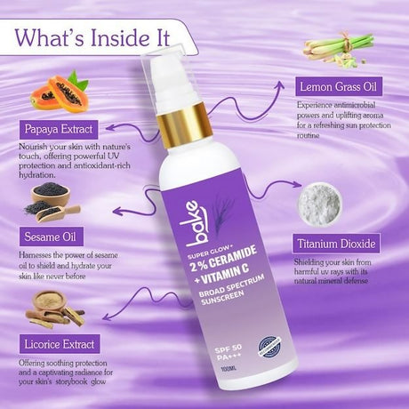 Bake 2% Ceramide + Vitamin C Sunscreen Spf 50 Pa+++ - Vamzn#