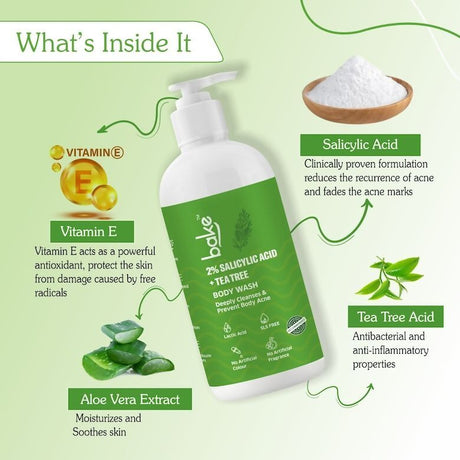 Bake 2% Salicylic Acid + Tee Tree Body Wash - Vamzn#