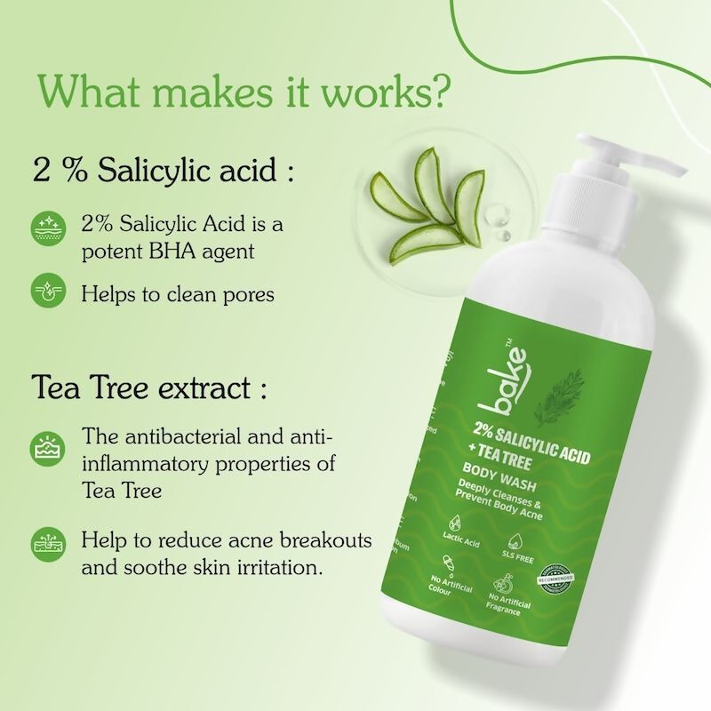 Bake 2% Salicylic Acid + Tee Tree Body Wash - Vamzn#