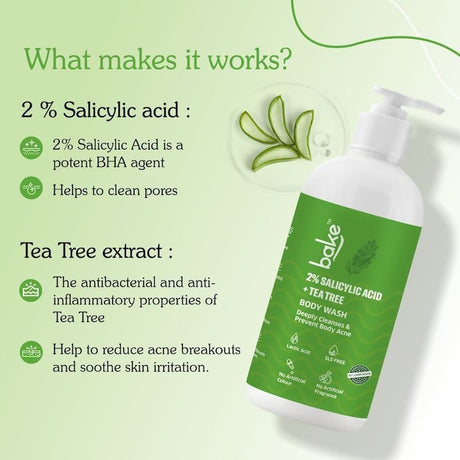 Bake 2% Salicylic Acid + Tee Tree Body Wash - Vamzn#