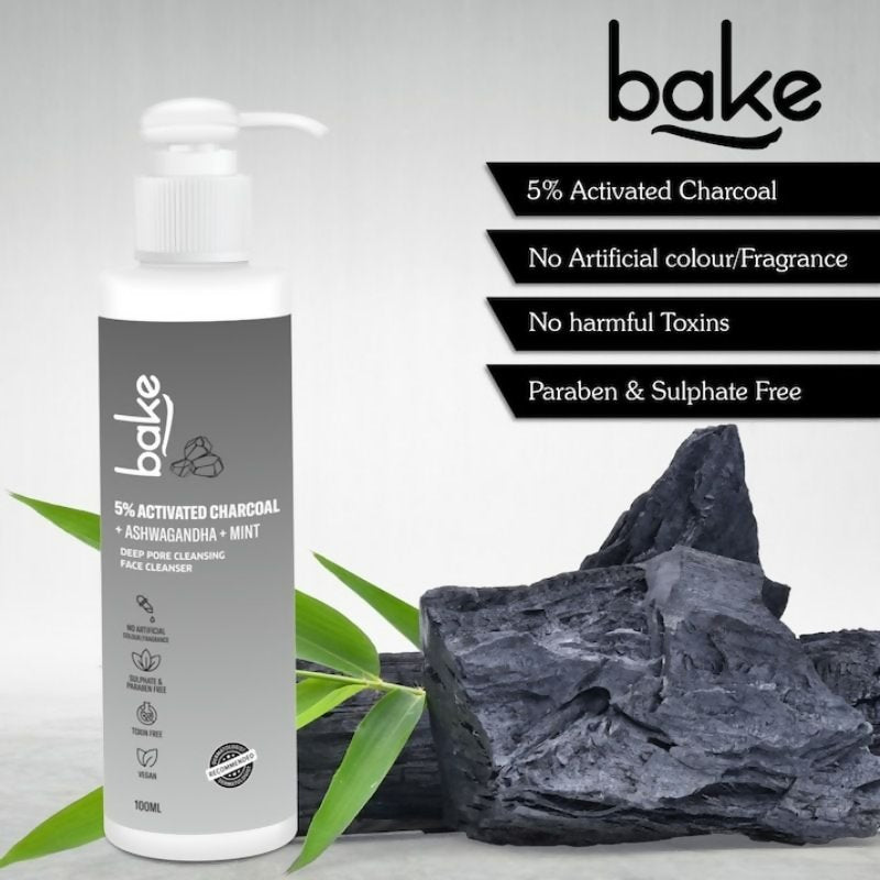 Bake 5% Activated Charcoal Face Cleanser - Vamzn#