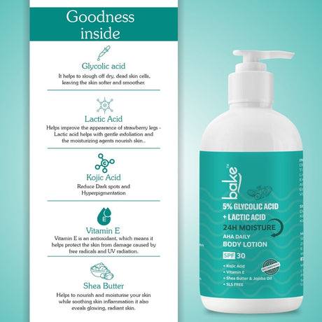 Bake 5% AHA Exfoliating Body Lotion SPF 30 - Vamzn#