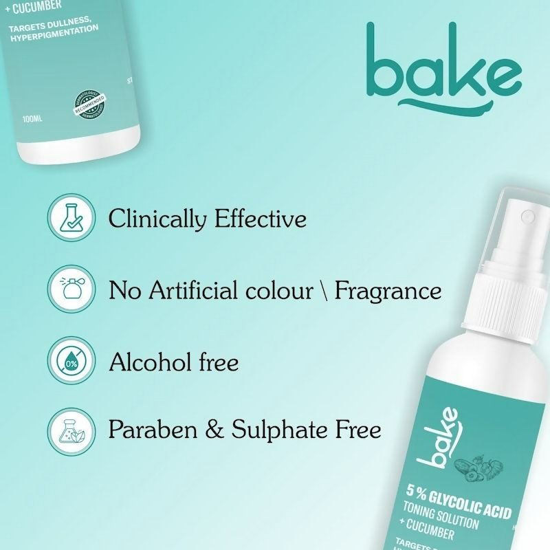 Bake 5% Glycolic Acid Toning Solution - Vamzn#