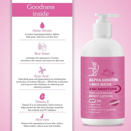 Bake Alpha Arbutin Body Lotion SPF 30 - Vamzn#