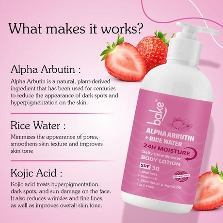 Bake Alpha Arbutin Body Lotion SPF 30 - Vamzn#