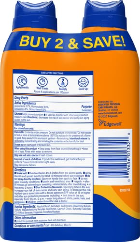 Banana Boat Sport Ultra SPF 50 Sunscreen Spray Twin Pack | Banana Boat Sunscreen Spray SPF 50, Spray On Sunscreen, Water Resistant Sunscreen, Oxybenzone Free Sunscreen Pack, 6oz each - Vamzn#