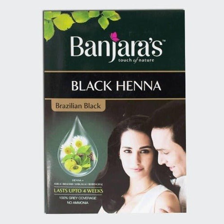 Banjara's Black Henna Brazilian Black Hair Color - Vamzn#