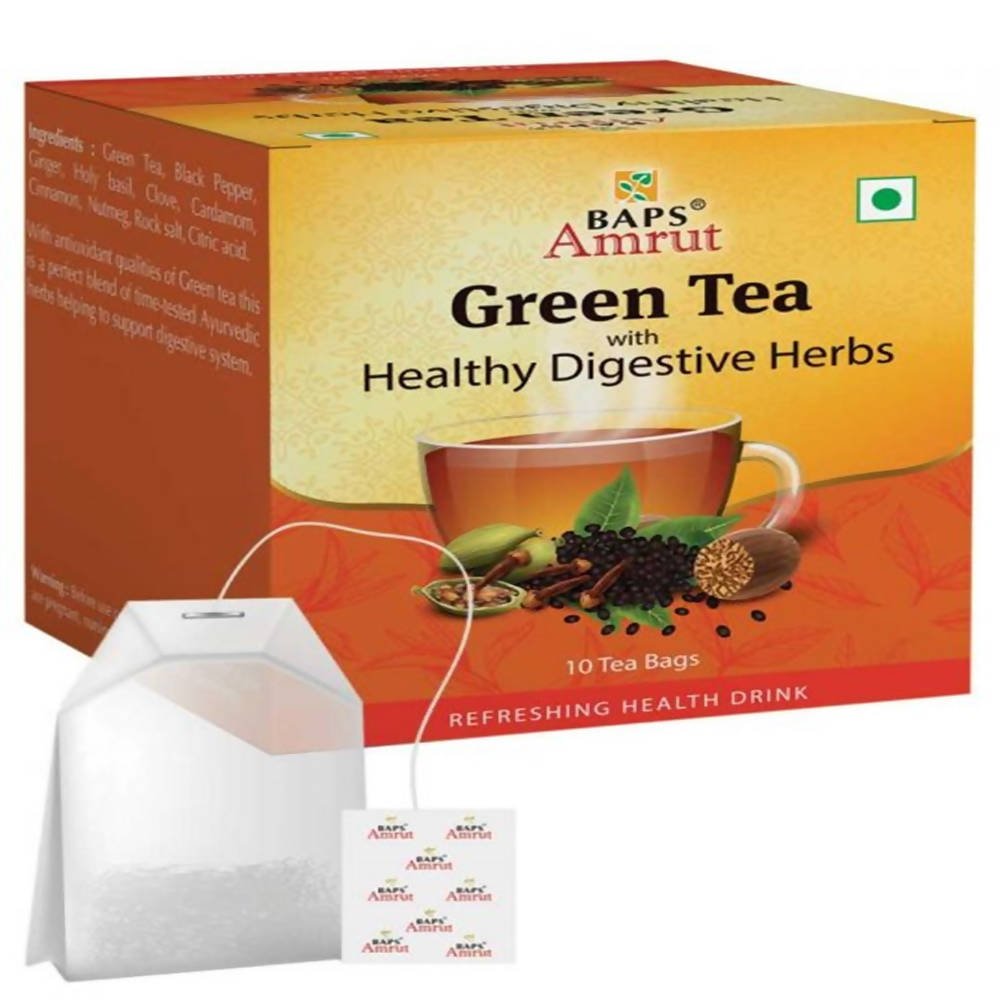 Baps Amrut Green Tea with Healthy Digestive Herbs - Vamzn#