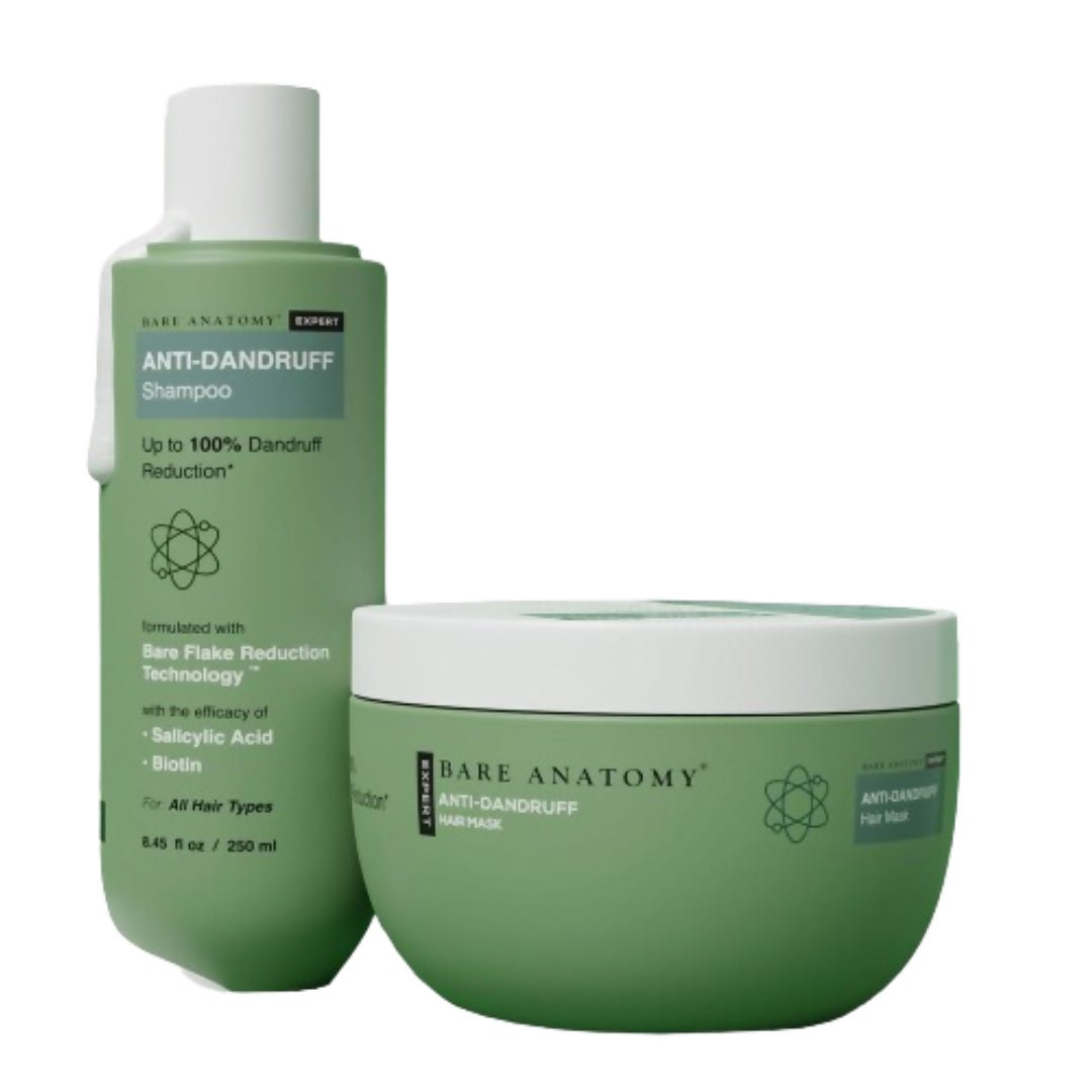 Bare Anatomy Expert Anti Dandruff Kit (Shampoo & Mask) for Hair Smoothing & Conditioning - Vamzn#