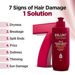 BBlunt 7 in 1 Repair & Revive Night Cream to Heal & Protect Hair Overnight - Vamzn#