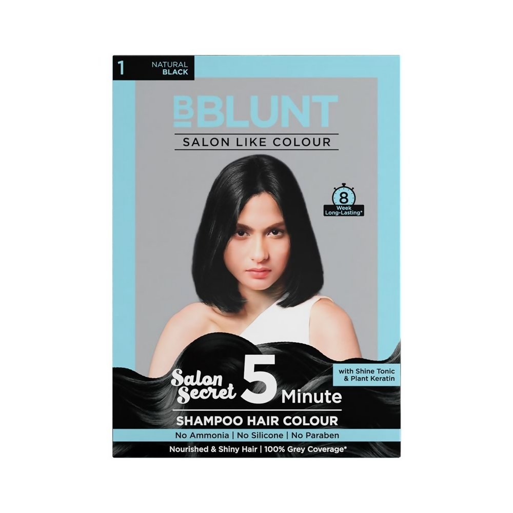 BBlunt Salon Secret 5 Minute Shampoo Hair Colour - Natural Black - Vamzn#