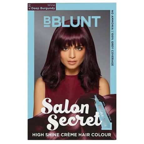 BBlunt Salon Secret High Shine Creme Hair Colour - Wine Deep Burgundy 4.20 - Vamzn#