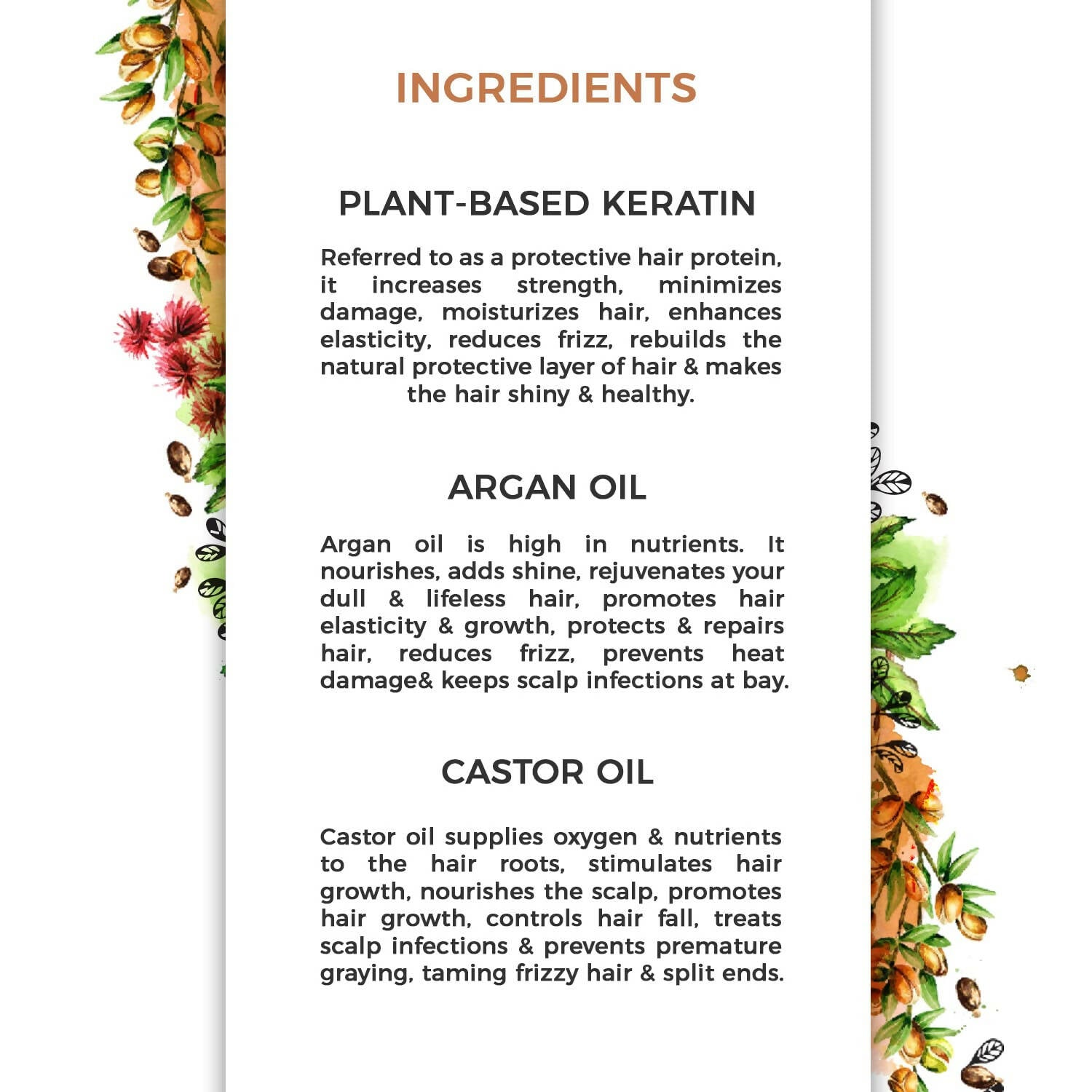 The Organic Forest Keratin, Castor & Moroccan Argan Oil Shampoo