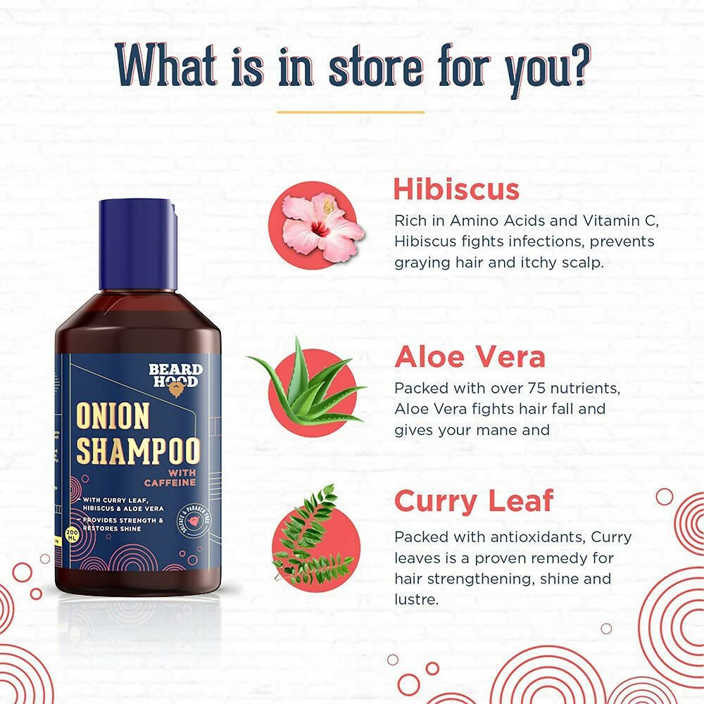 Beardhood Onion Shampoo With Caffeine - Vamzn#
