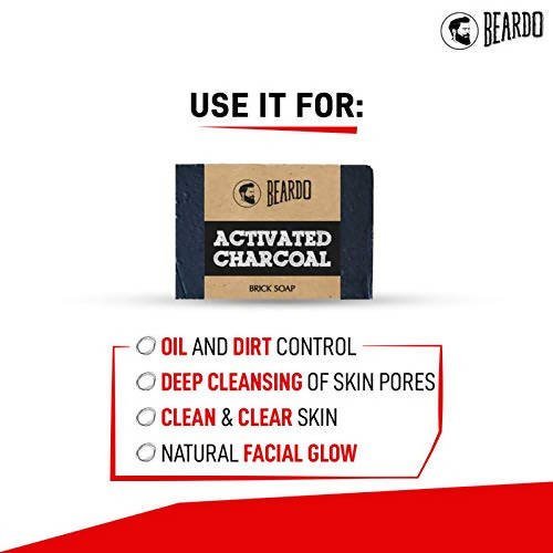 Beardo Activated Charcoal Brick Soap - Vamzn#