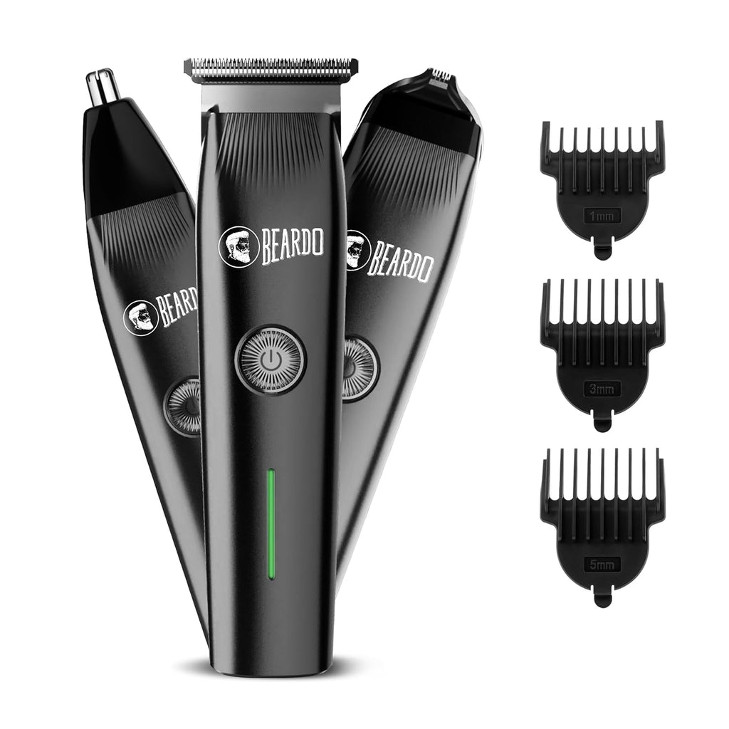 Beardo Ape - X Prime 3 - in - 1 Multipurpose Trimmer for Men | Grooming Kit : Beard Trimmer, Precision Trimmer, Ear & Nose Trimmer | Stainless Steel self - sharpening blades | Type C charging | Gift For Brother | Gift For Friends - Vamzn#