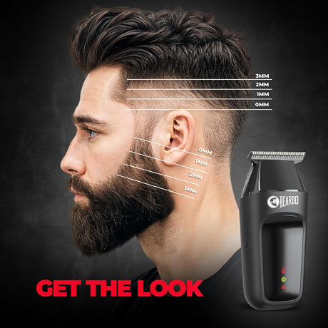Beardo Apex Go Trimmer for Men - 80 - Min Run Time - Powerful 5500 RPM motor - Compact Travel - Friendly Design - 3 Comb Attachments, Type - C Charging, Digital Display - Vamzn#
