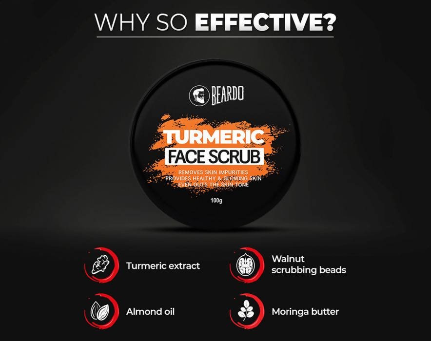 Beardo Turmeric Face Scrub - Vamzn#