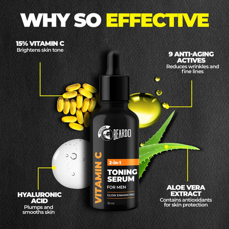 Beardo Vitamin C 2 In 1 Toning Serum - Vamzn#