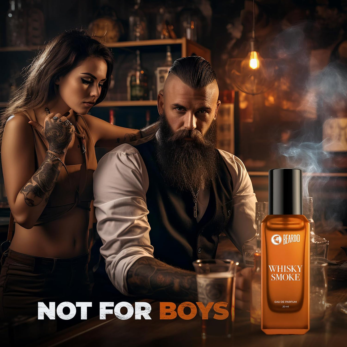 Beardo Whisky Smoke Perfume for Men, 50ml | Spicy, Woody - Oudh Scent Eau De Parfum | Long Lasting Mens Perfume | Best Date Night Fragrance Body Spray | Gift For Brother | Gift For Friends - Vamzn#