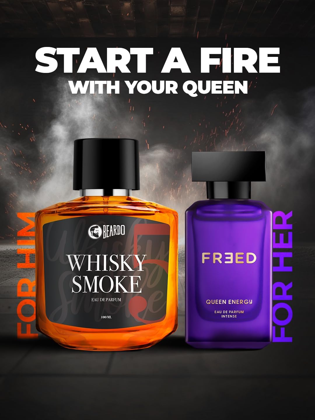 Beardo Whisky Smoke Perfume for Men, 50ml | Spicy, Woody - Oudh Scent Eau De Parfum | Long Lasting Mens Perfume | Best Date Night Fragrance Body Spray | Gift For Brother | Gift For Friends - Vamzn#