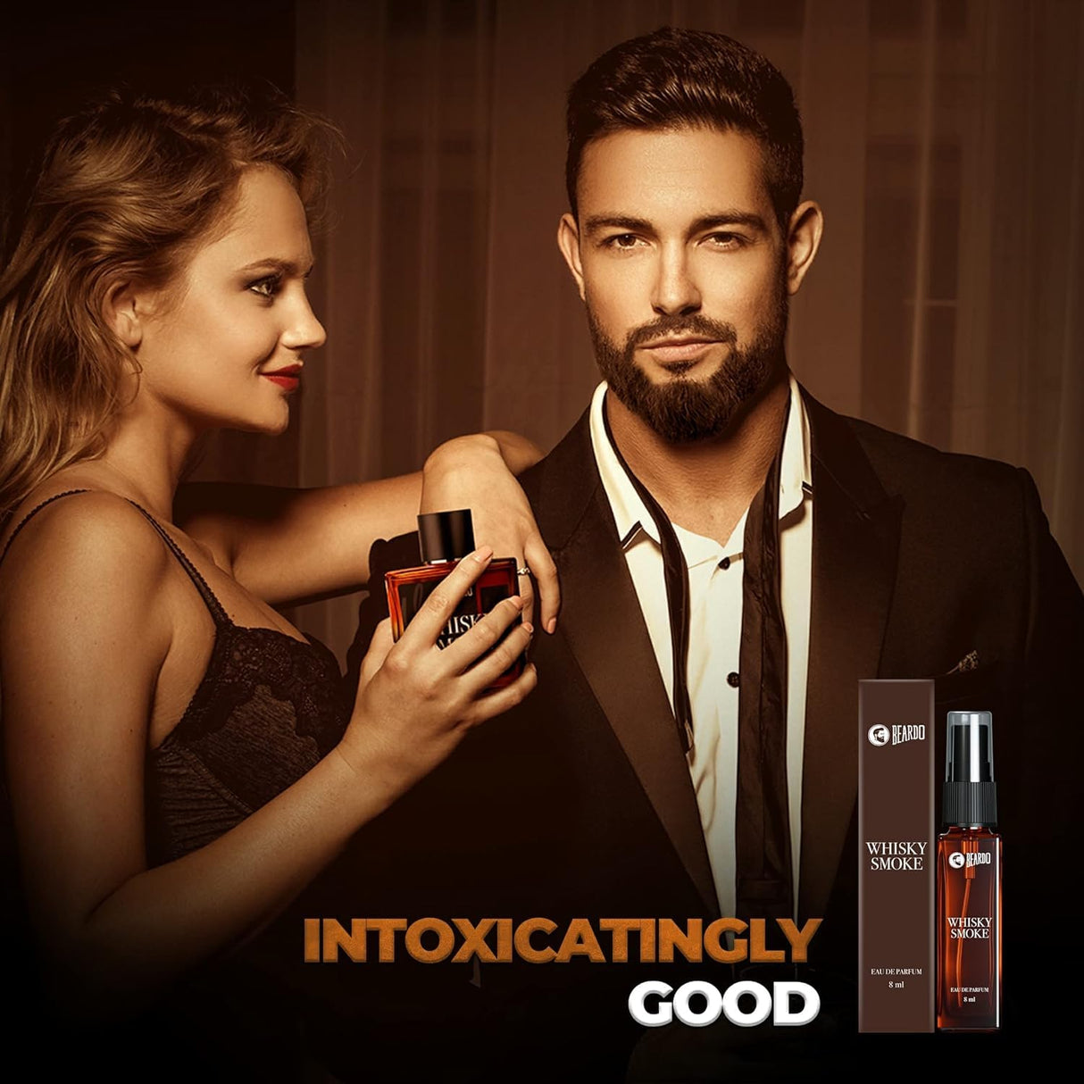 Beardo Whisky Smoke Perfume for Men, 50ml | Spicy, Woody - Oudh Scent Eau De Parfum | Long Lasting Mens Perfume | Best Date Night Fragrance Body Spray | Gift For Brother | Gift For Friends - Vamzn#