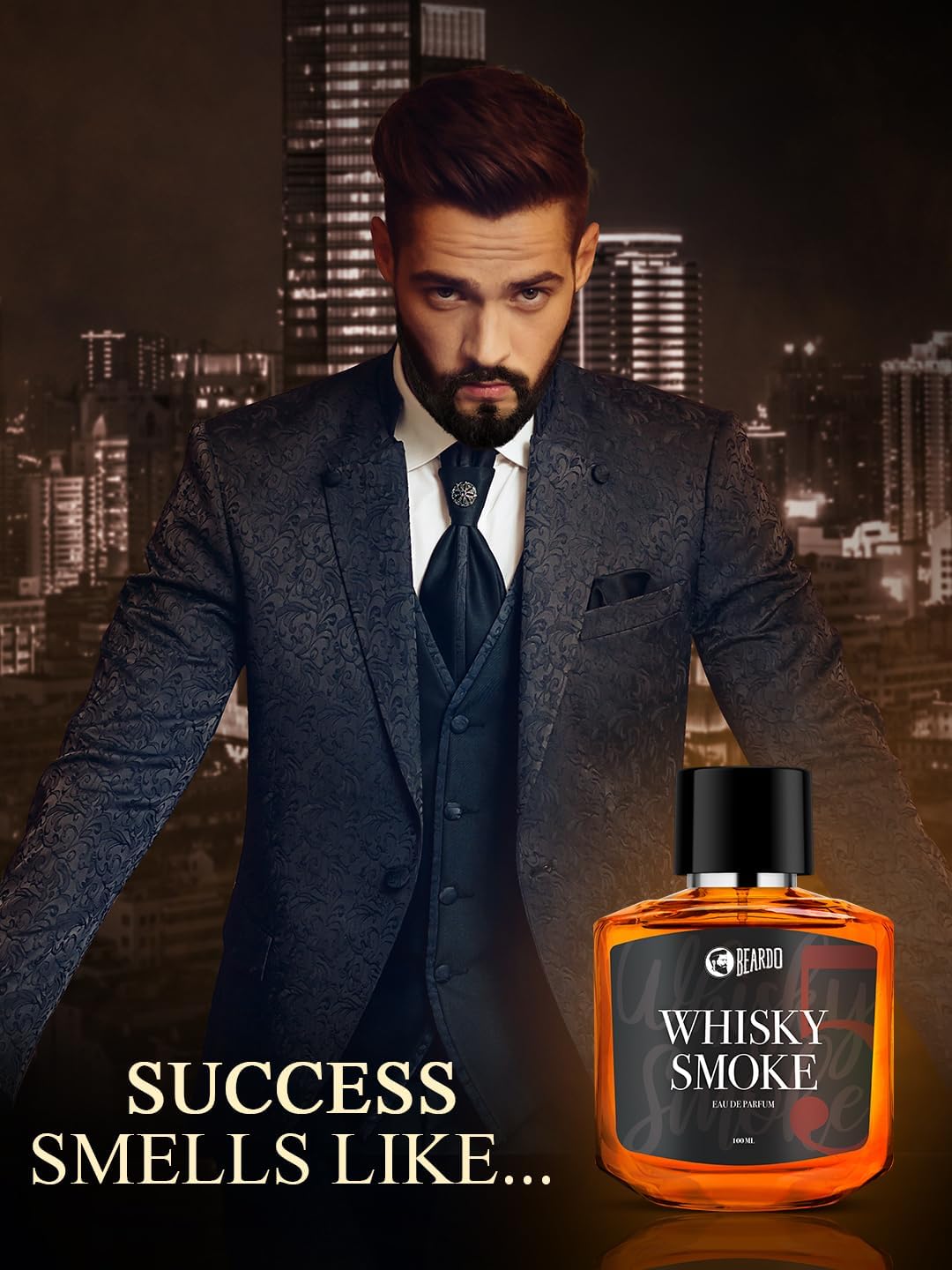 Beardo Whisky Smoke Perfume for Men, 50ml | Spicy, Woody - Oudh Scent Eau De Parfum | Long Lasting Mens Perfume | Best Date Night Fragrance Body Spray | Gift For Brother | Gift For Friends - Vamzn#