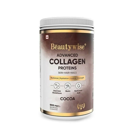 Beautywise Advanced Marine Collagen Anti - Aging Powder - Glutathione, HA & Biotin - Cocoa - Vamzn#