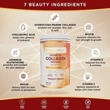 Beautywise Advanced Marine Collagen Anti - Aging Powder - Glutathione, HA & Biotin - Mango - Peach - Vamzn#