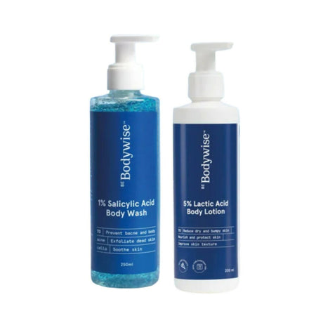 BeBodywise 1% Salicylic Acid Body Wash and 5% Lactic Acid Body Lotion - Vamzn#