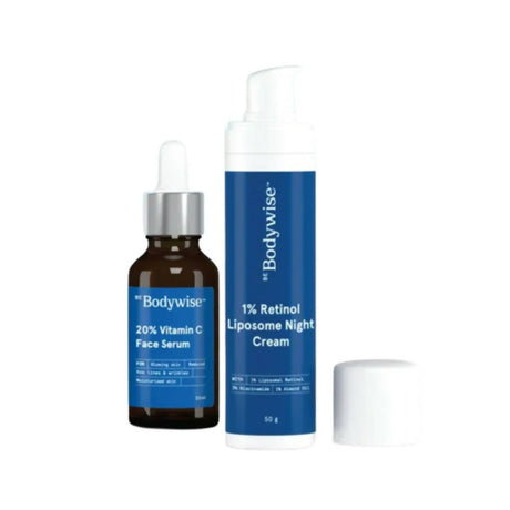 BeBodywise 20% Vitamin C Face Serum & 1% Retinol Liposome Night Cream - Vamzn#