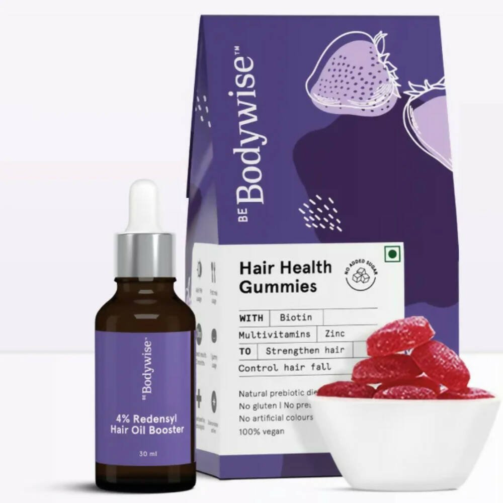 BeBodywise 4% Redensyl Hair Oil Booster and Hair Health Gummies - Vamzn#