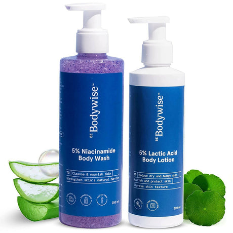 BeBodywise 5% Lactic Acid Body Lotion and 5% Niacinamide Body Wash - Vamzn#