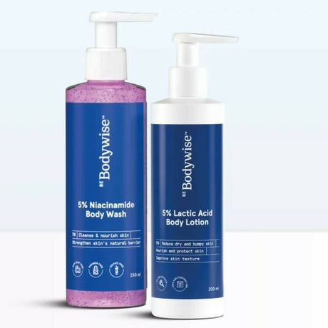 BeBodywise 5% Lactic Acid Body Lotion and 5% Niacinamide Body Wash - Vamzn#