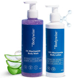 BeBodywise 5% Niacinamide Body Wash & 10% Niacinamide Body Lotion - Vamzn#