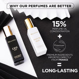 Bella Vita Luxury CEO Man & White Oud Unisex Perfume Combo with Tonka, Agarwood & Orange | Woody Long Lasting EDP Fragrance Scent, Pack of 2, 20 ml Each - Vamzn#